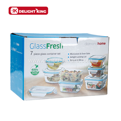 Borosilicate Glass Food Containers with Customized Decal